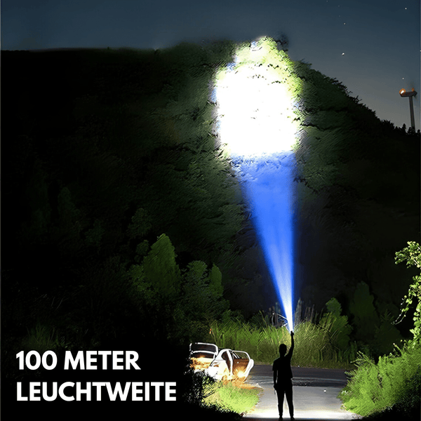 35000000LM LED Taschenlampe – Taktische Fackel Mit Akku, 8000m Reichweite