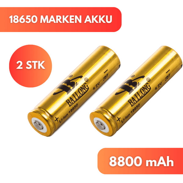 18650 Akku 8800 mAH 4.2V Lithium - Ionen - Waagemann