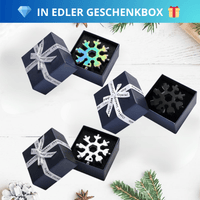 18in1 Schneeflocken - Multifunktionswerkzeug aus Edelstahl mit edler Geschenkbox - Waagemann