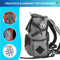 18in1 Schneeflocken - Multifunktionswerkzeug aus Edelstahl mit edler Geschenkbox - Waagemann