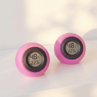 2 STÜCK Elektronisches LCD Hygrometer - und Thermometer mit Ständer (rund) - Waagemann