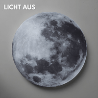 3D Mond Wandlampe & Deckenlampe mit Fernbedienung B - Ware - Waagemann