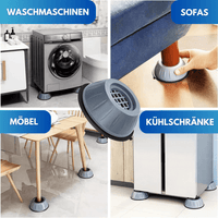 4x Schwingungsdämpfer Waschmaschine Vibrationsdämpfer Trockner - Waagemann