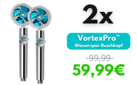 VortexPro® – Wassersparender Turbodruck Duschkopf 2er Bundle