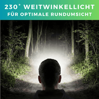 ADVENTURE Stirnlampe LED Kopflampe Wiederaufladbar Bewegungssensor MIT ROTLICHT - Waagemann