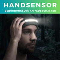 ADVENTURE Stirnlampe LED Kopflampe Wiederaufladbar Bewegungssensor MIT ROTLICHT - Waagemann