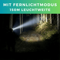 ADVENTURE Stirnlampe LED Kopflampe Wiederaufladbar Bewegungssensor MIT ROTLICHT - Waagemann