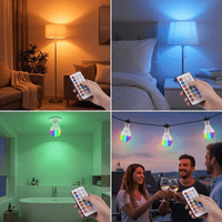 E27 3W RGB LED Glühbirne mit Farbwechsel Kerzenlicht Lampe mit Fernbedienung - Waagemann