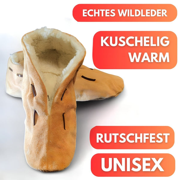 Hausschuhe Herren und Damen Warme Mokassins Hüttenschuhe - Waagemann