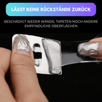 InfinityTape - Ultra starkes doppelseitiges NANO - Klebeband (wiederverwendbar) - Waagemann