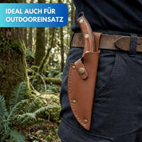 KENSETSU Hochwertiges Japanisches Küchenmesser mit Lederetui - Waagemann