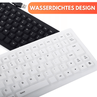 Lautlose Wasserdichte Faltbare Flexible USB Tastatur ebay - Waagemann