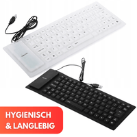 Lautlose Wasserdichte Faltbare Flexible USB Tastatur ebay - Waagemann