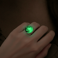 'Mondschein' Ring - Fluoreszierend (leuchtet in der Nacht) - Waagemann