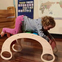 Montessori Kletterbogen aus Holz Indoor Klettergerüst Wippe - Waagemann