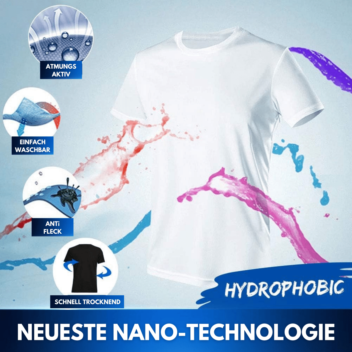 NanoBlack™️ Anti - Flecken T - Shirt - Waagemann