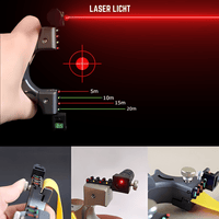 Profi Laservisier Steinschleuder Jagdschleuder mit 50 Tonkugeln - Waagemann