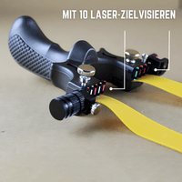 Profi Laservisier Steinschleuder Jagdschleuder mit 50 Tonkugeln - Waagemann