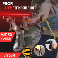 Profi Laservisier Steinschleuder Jagdschleuder mit 50 Tonkugeln - Waagemann
