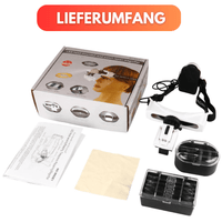 Profi LED Stirnlupe Kopflupe Lupenbrille Mit Licht Lupe Brillenlupe Leuchtlupe - Waagemann