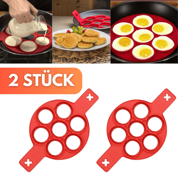 Silikon Backform für Pfannkuchen & Eier - 2 STÜCK - Waagemann