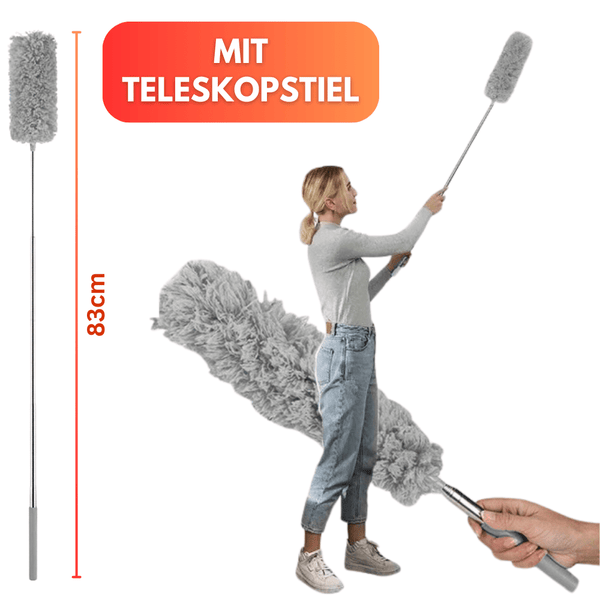 Staubwedel mit ausfahrbahrem Teleskopstiel ebay - Waagemann