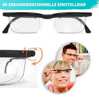 VisionPro - Einstellbare Fern & Kurzsicht Lesebrille Unisex - Waagemann