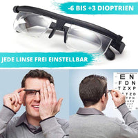 VisionPro - Einstellbare Fern & Kurzsicht Lesebrille Unisex - Waagemann