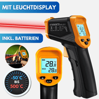 WAAGEMANN Infrarot Laser Thermometer - 50C° - 500°C Pyrometer Temperaturmessgerät - Waagemann