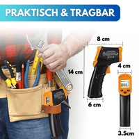 WAAGEMANN Infrarot Laser Thermometer - 50C° - 500°C Pyrometer Temperaturmessgerät - Waagemann