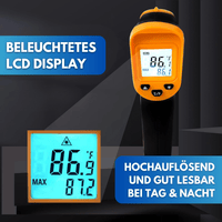 WAAGEMANN Infrarot Laser Thermometer - 50C° - 500°C Pyrometer Temperaturmessgerät - Waagemann