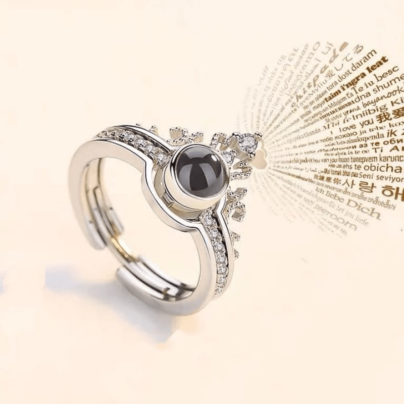 I love you in 100 different languages best sale ring