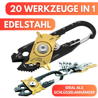20 in 1 Multitool Karabinerhaken Schlüsselanhänger - Waagemann
