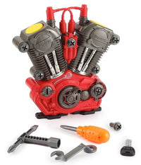 20 teiliges Spielzeug Motor Set mit Licht & Soundeffekten & beweglichen Motorteilen - Waagemann