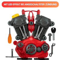 20 teiliges Spielzeug Motor Set mit Licht & Soundeffekten & beweglichen Motorteilen - Waagemann