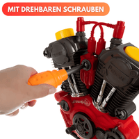 20 teiliges Spielzeug Motor Set mit Licht & Soundeffekten & beweglichen Motorteilen - Waagemann