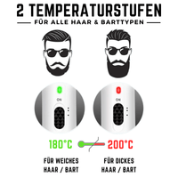 3-in-1 Elektrischer Haarglättungskamm: Multifunktionaler Barthaar- und Keramikglätter in Kammform - Waagemann