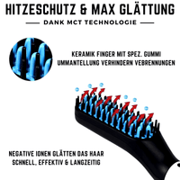 3-in-1 Elektrischer Haarglättungskamm: Multifunktionaler Barthaar- und Keramikglätter in Kammform - Waagemann