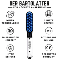 3-in-1 Elektrischer Haarglättungskamm: Multifunktionaler Barthaar- und Keramikglätter in Kammform - Waagemann