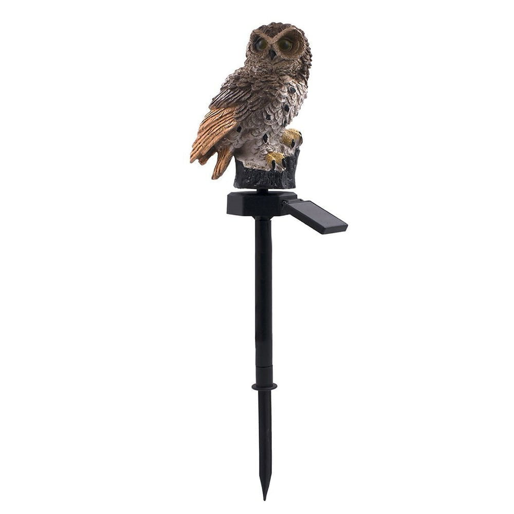 Housoutil Eulen-Solar-Nachttischlampe Für Garten – Solarbetrieben, Wetterfest, 49,5x28,5 Cm – Dekolicht Für Balkon & Terrasse
