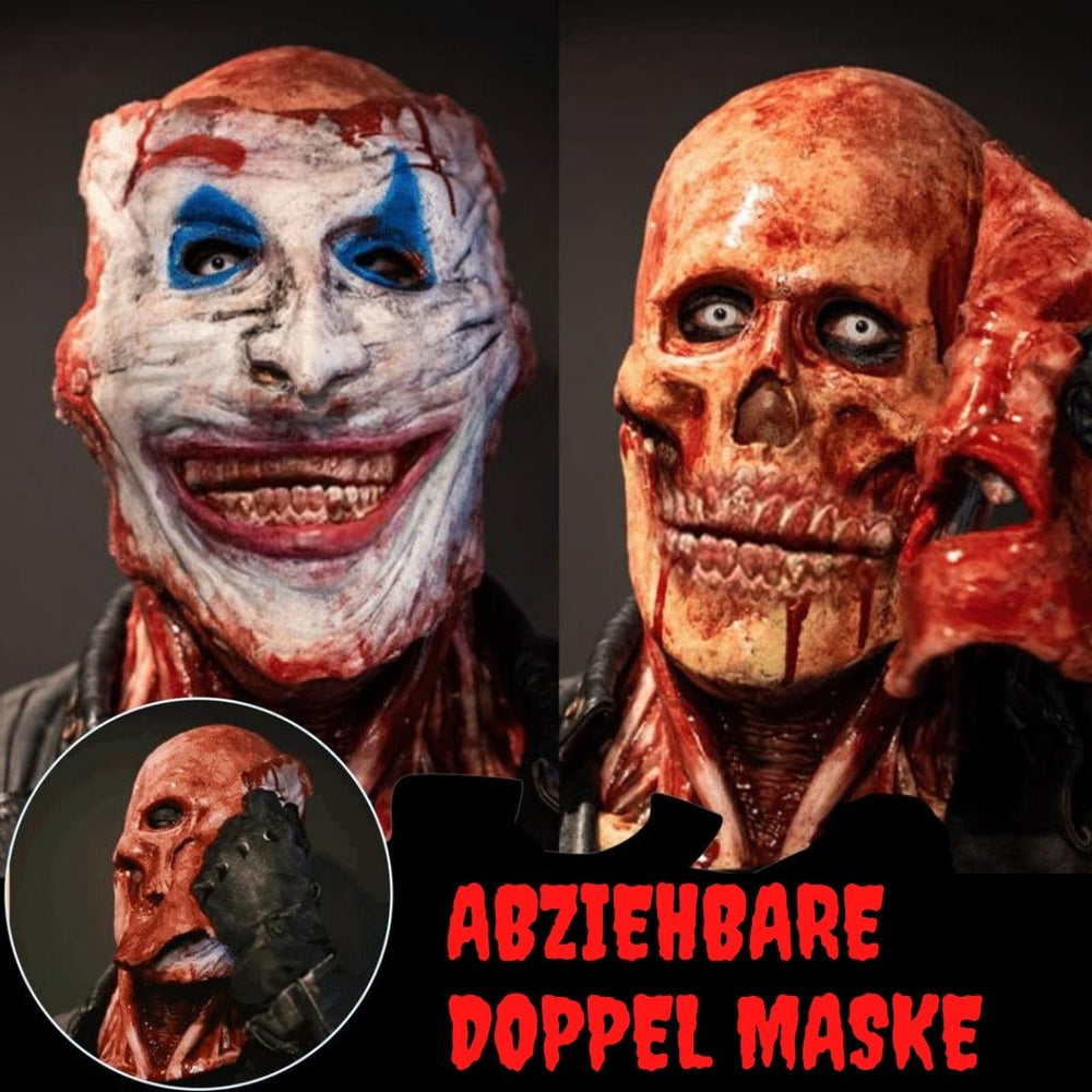Horror-Shop Totenschädel Maske Deluxe – Mit Beweglichem Kiefer, Aus Latex, Handbemalt, Für Halloween & Partys