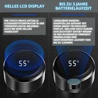 Edelstahl Isolierflasche A93 Tee Kaffee Thermobecher LED Temperaturanzeige 500ml - Waagemann
