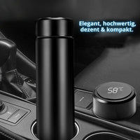 Edelstahl Isolierflasche A93 Tee Kaffee Thermobecher LED Temperaturanzeige 500ml - Waagemann