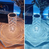 Edle Kristall Lampe mit Farbwechsel Touchfunktion & Fernbedienung - Waagemann