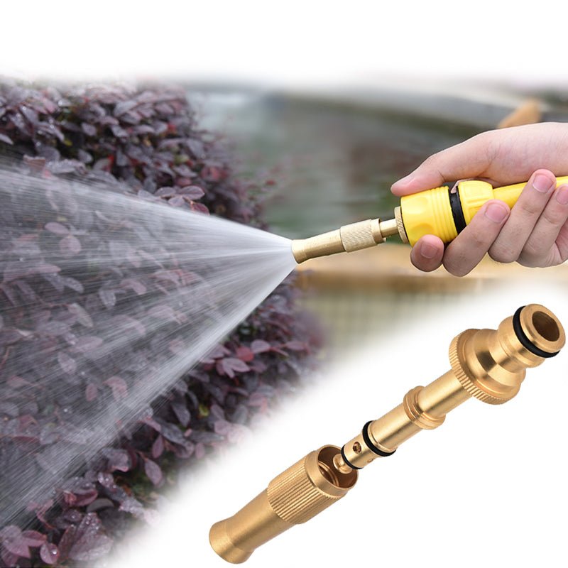 Wassersparende Stufenlose Gartenschlauch Hochdruck Düse aus Messing – Waagemann