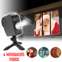 Fensterprojektor mit 12 Videos für Weihnachten & Halloween - Waagemann