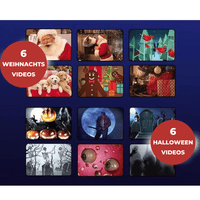 Fensterprojektor mit 12 Videos für Weihnachten & Halloween - Waagemann
