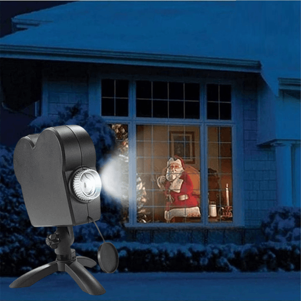 Fensterprojektor mit 12 Videos für Weihnachten & Halloween - Waagemann
