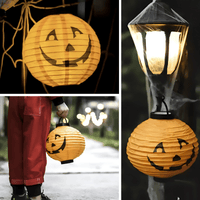 Halloween Kürbis LED-Laterne Lampe Leuchte - Waagemann