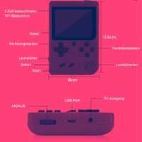 Mini-Spielkonsole mit 400 Retro-Games + 2 Controllern - Waagemann